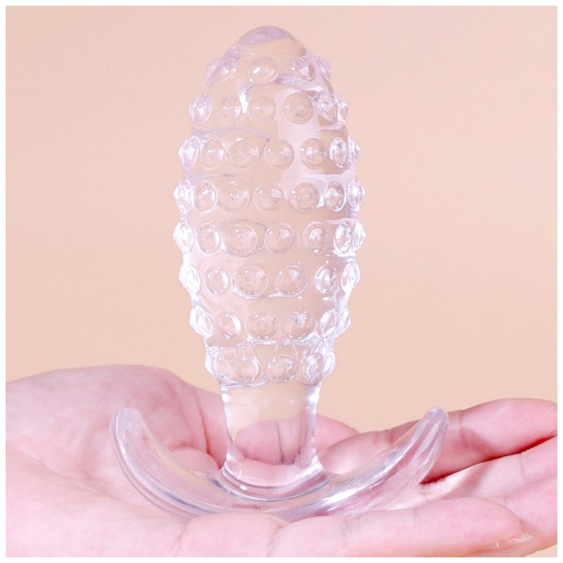 ClearlyHorny Plug transparent Dotted Pine M 7.5 x 3cm